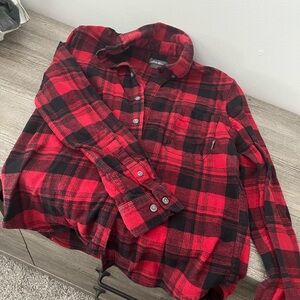 Eddie Bauer Red and Black Plaid Shirt